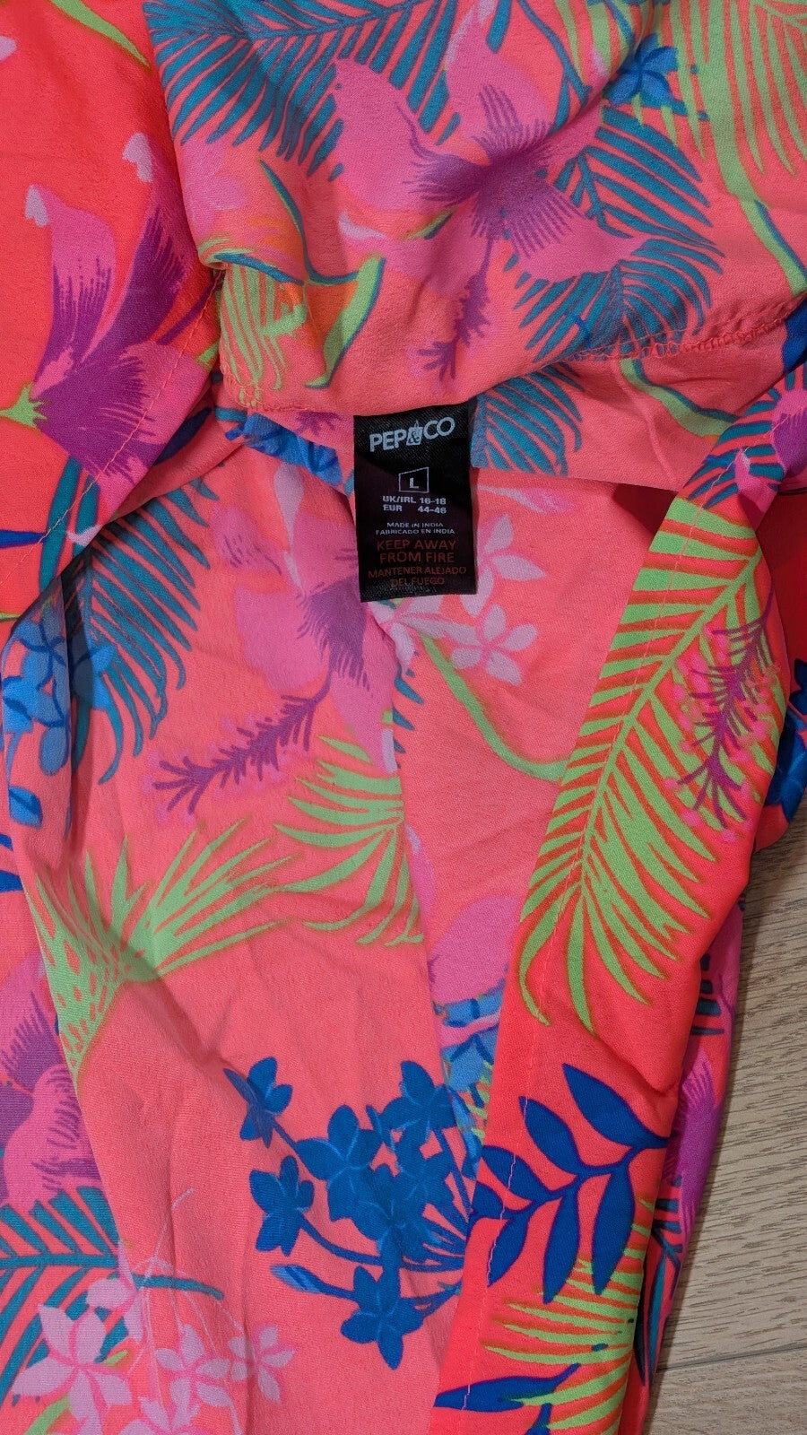 Pep & Co Women's Floral Dress - Pink - Size Large