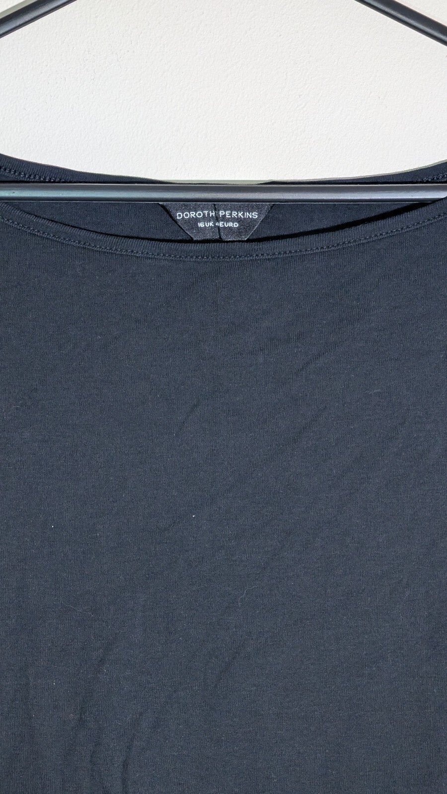 Dorothy Perkins Women's T Shirt - Black - Size 16