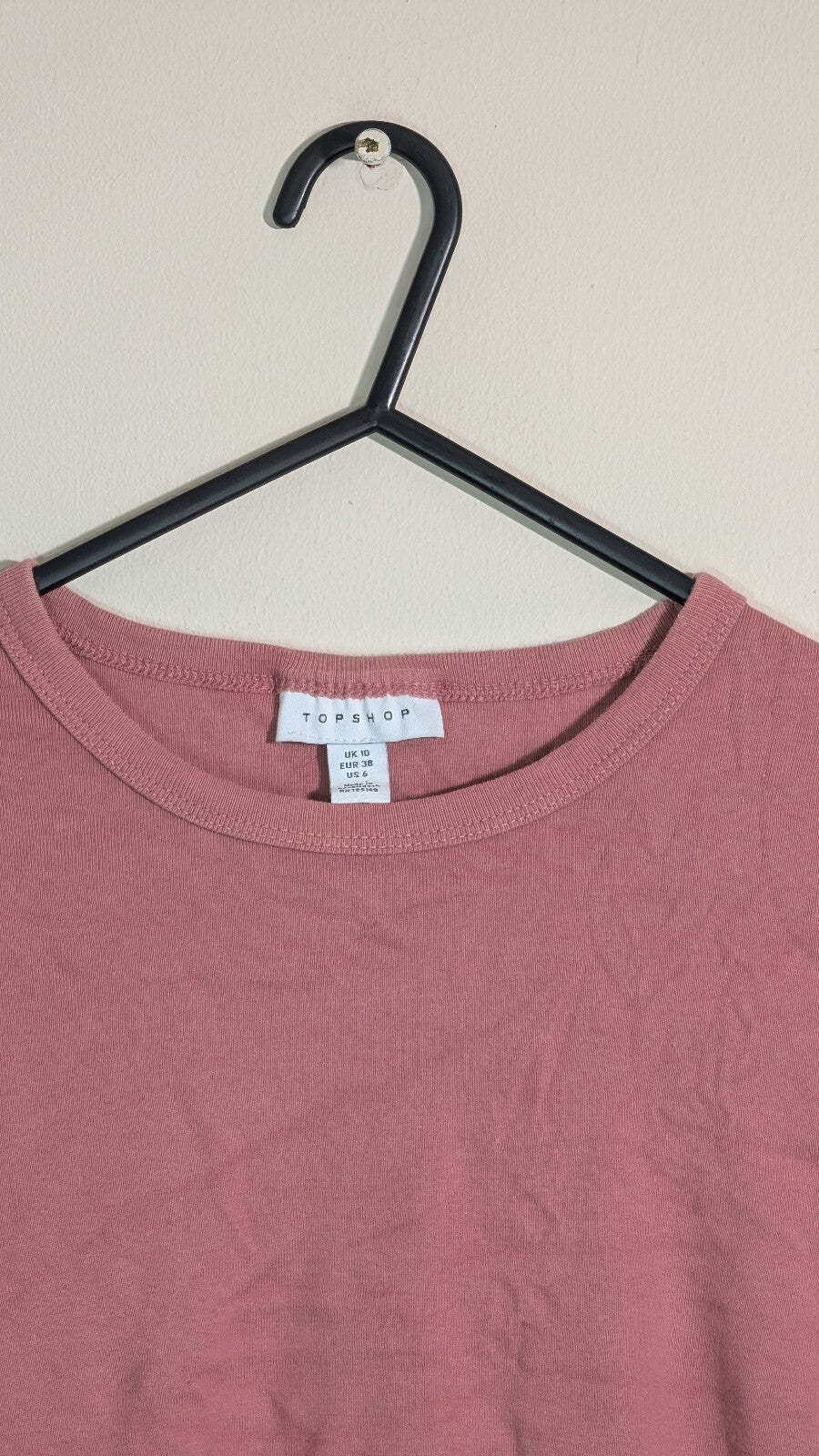Topshop Women's T Shirt - Pink - Size 10