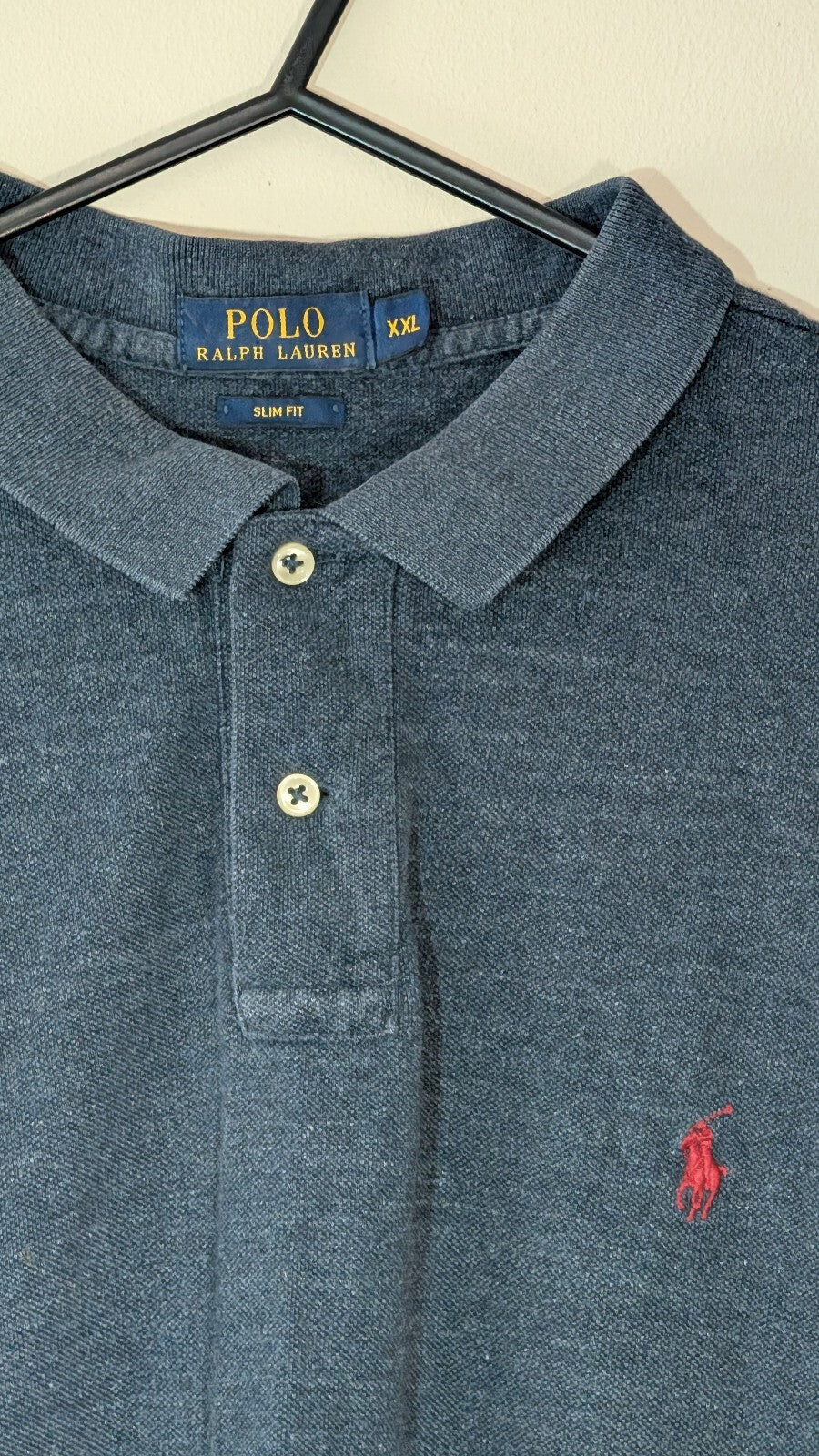 Ralph Lauren Men's Slim Fit Polo T Shirt - Navy - Size XXL