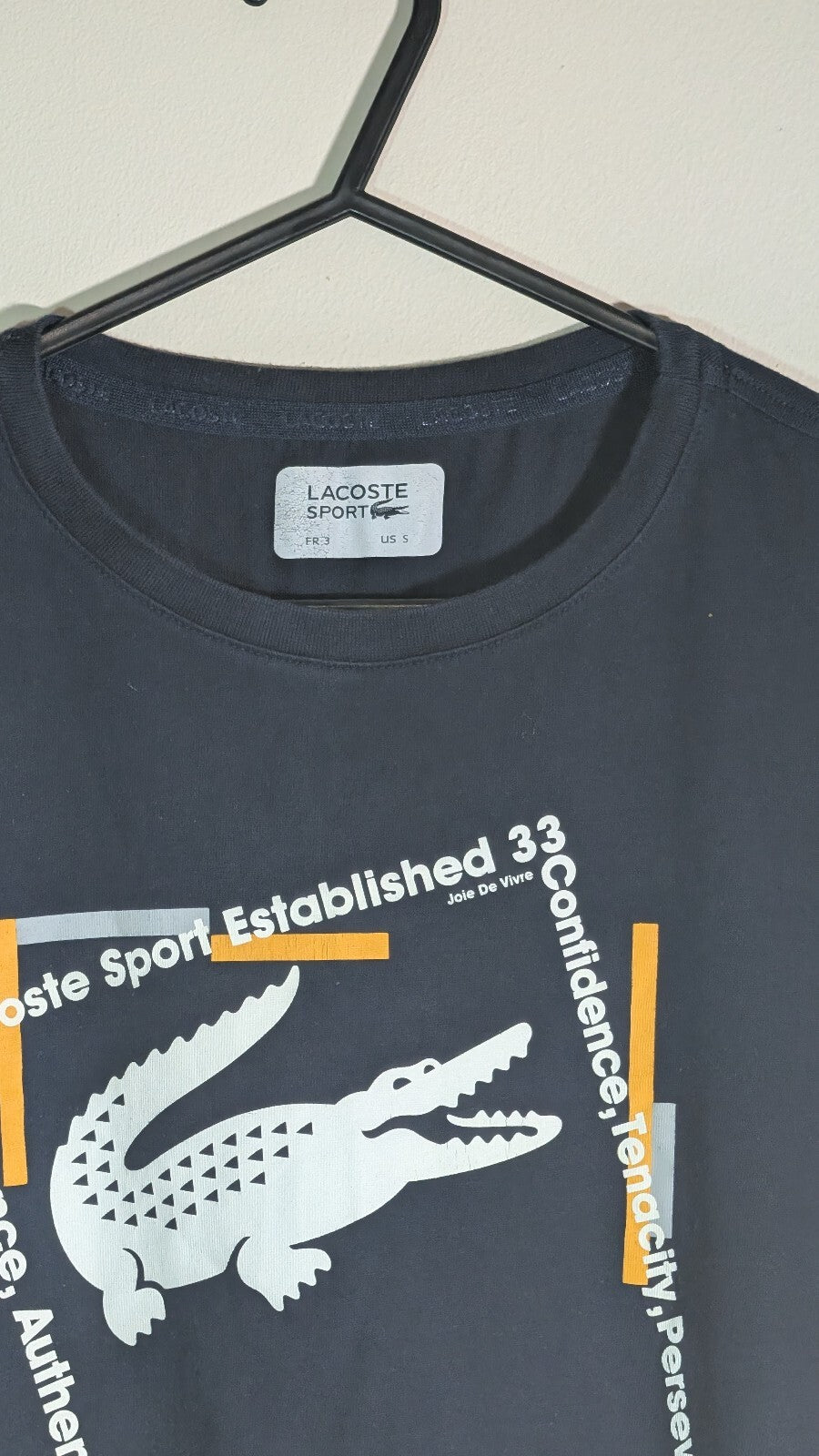 Lacoste Men's T Shirt - Navy - Size 3 / Small