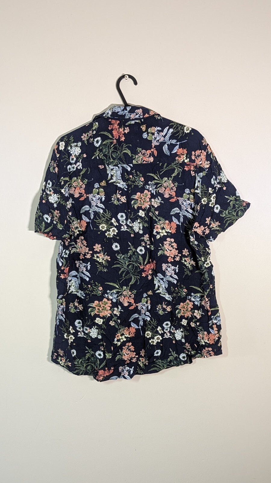 Another Influence Women's Floral Shirt - Navy - Size Medium