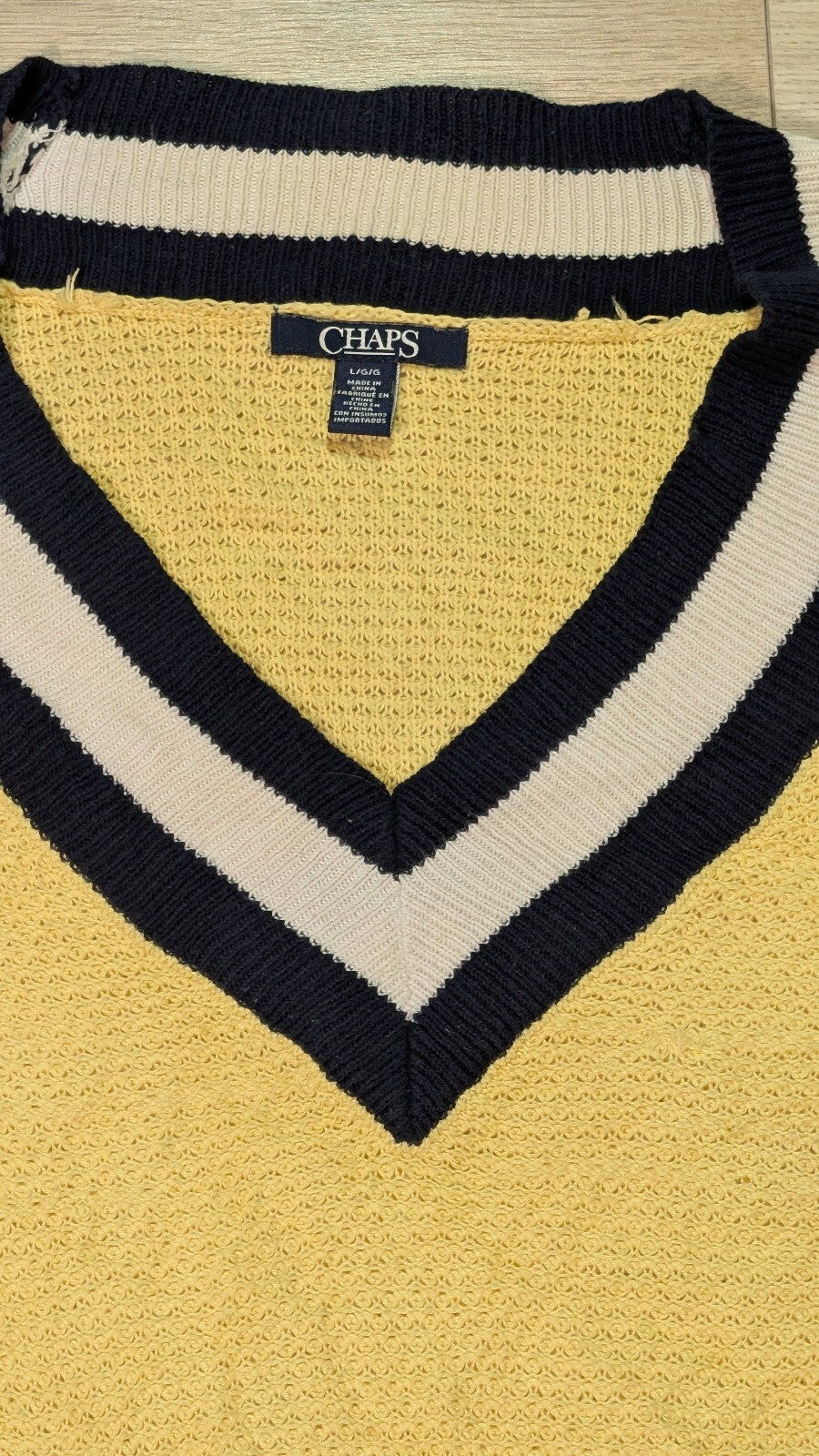 Chaps Women's Sweatshirt Jumper - Yellow - Size Large