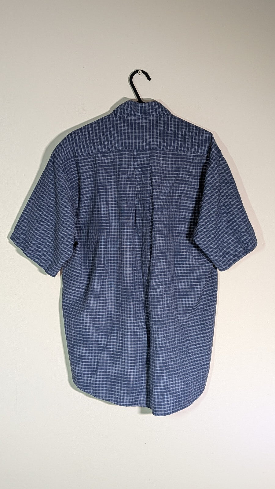 Lacoste Men's Check Shirt - Navy - Size 42 / Large