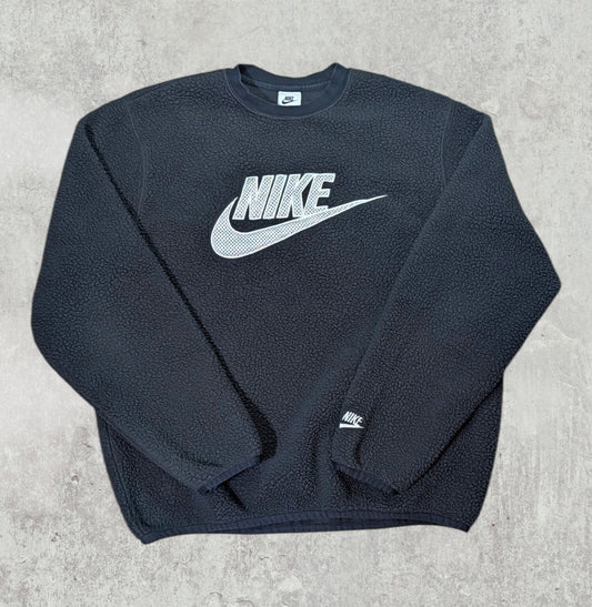 Nike Men's Sherpa Sweatshirt Jumper - Navy - Size Medium