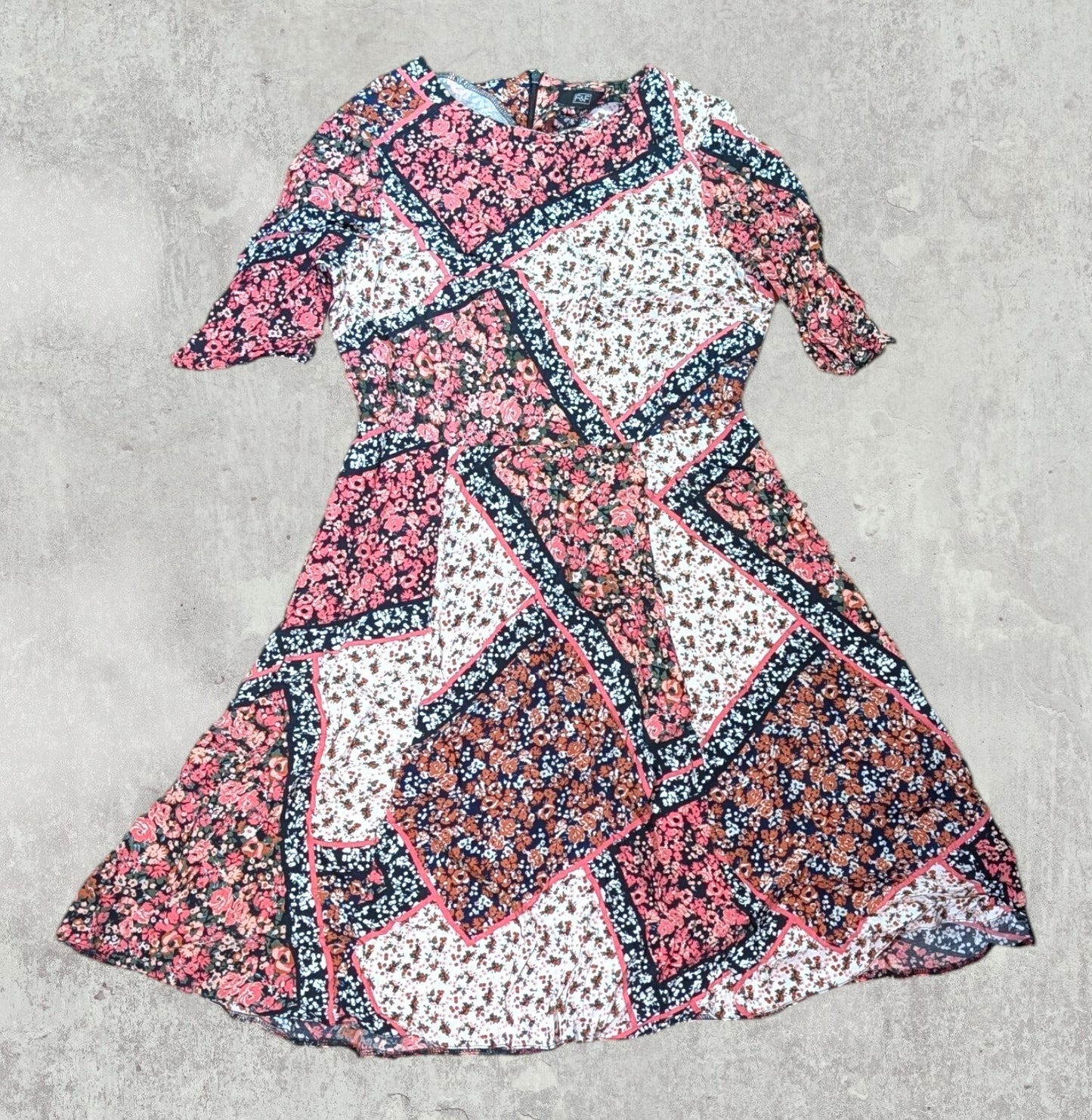 F&F Women's Floral Dress - Pink - Size 8
