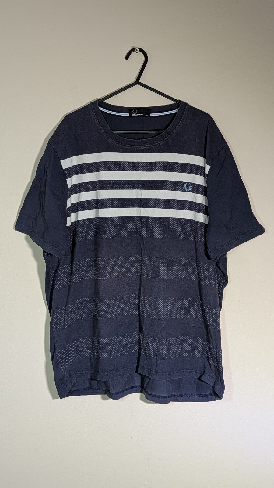 Fred Perry Men's T Shirt - Navy - Size XXL
