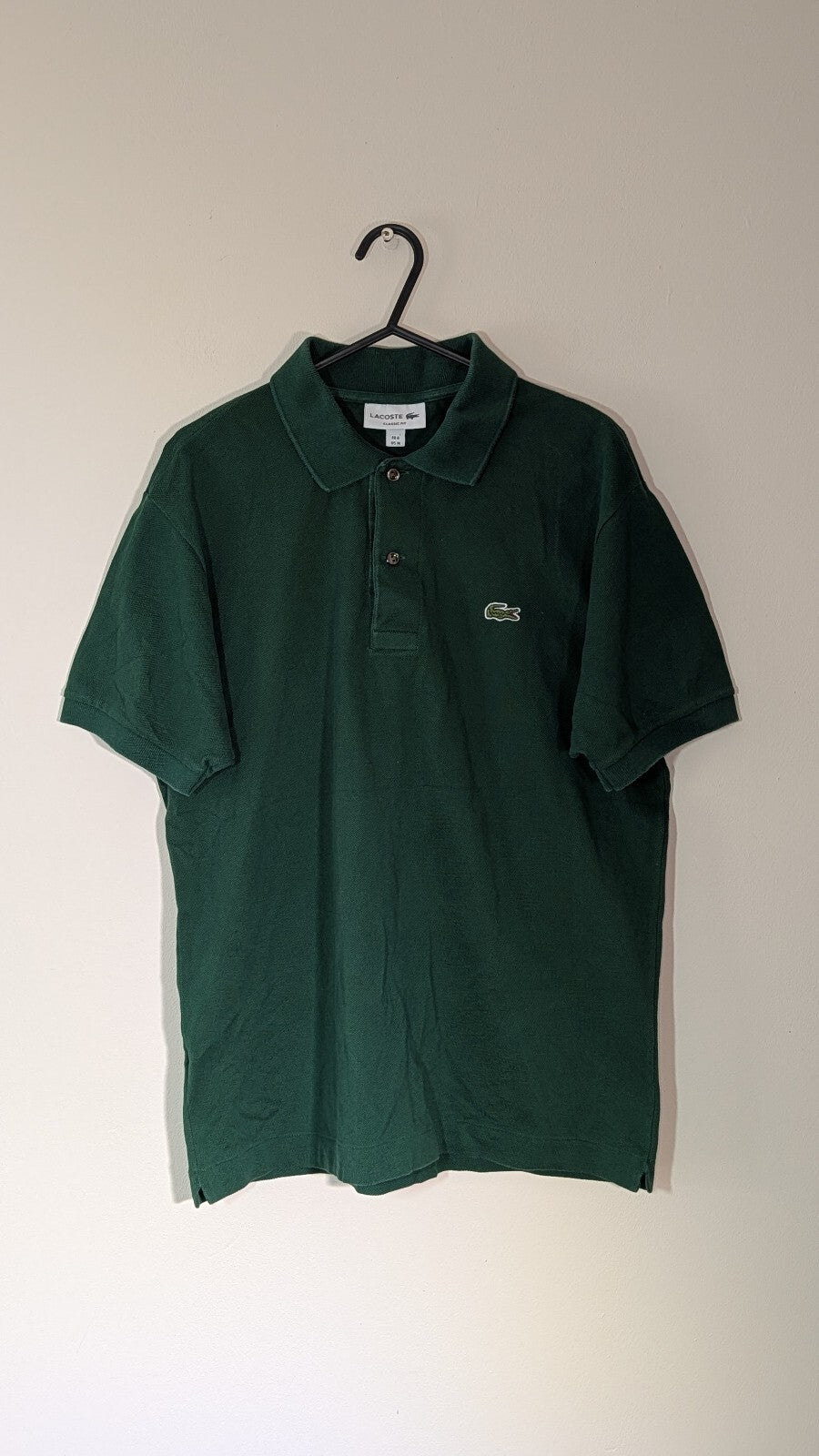 Lacoste Men's Classic Fit Polo T Shirt - Green - Size 4 / Medium
