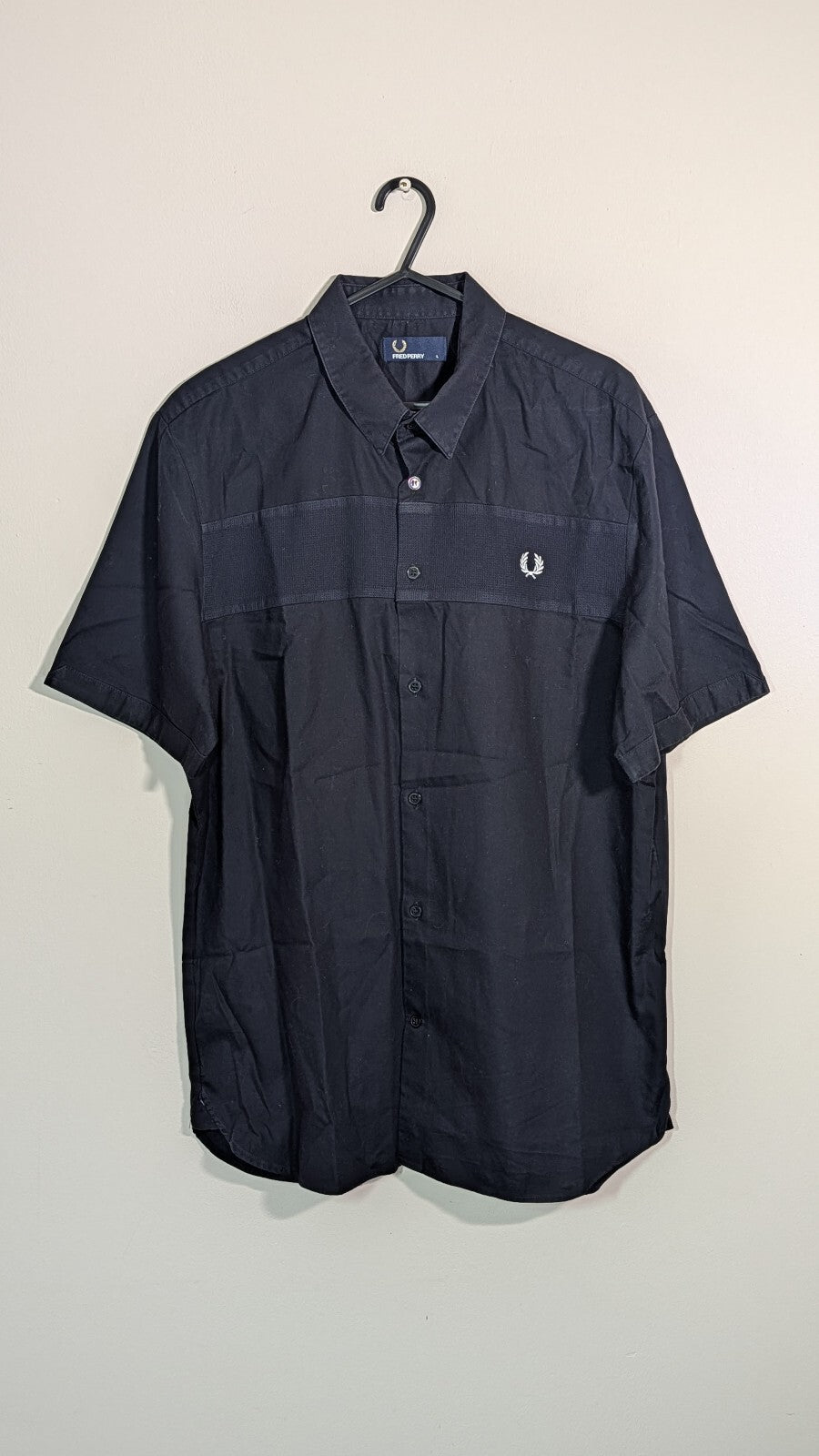 Fred Perry Men's Shirt - Black - Size Large