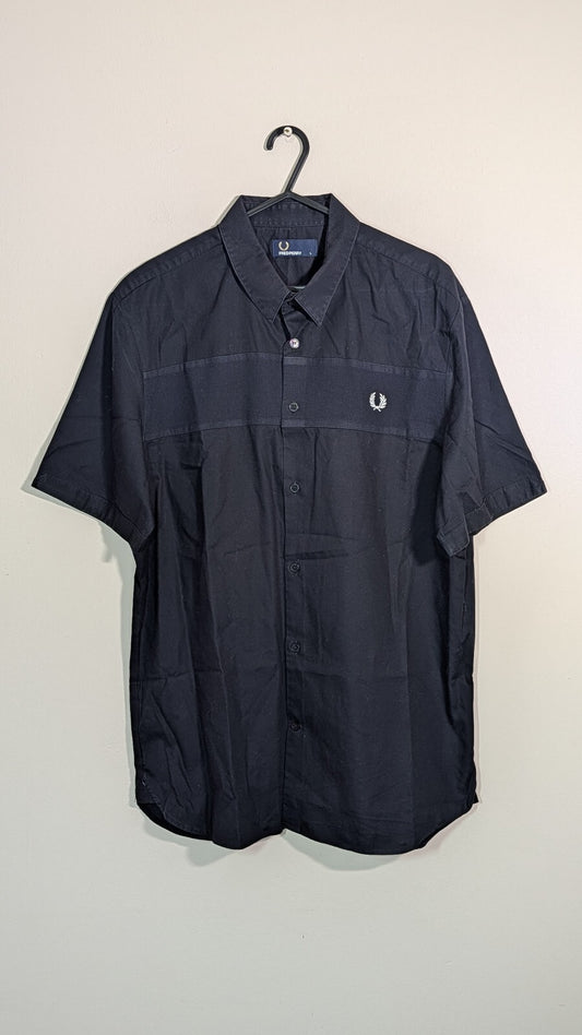 Fred Perry Men's Shirt - Black - Size Large
