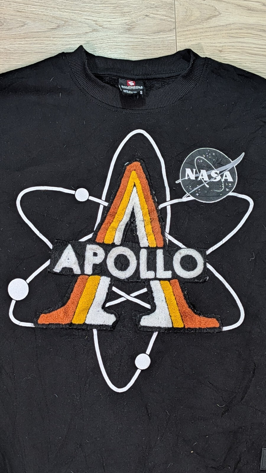 Southpole Men's NASA Apollo Sweatshirt Jumper - Black - Size Small