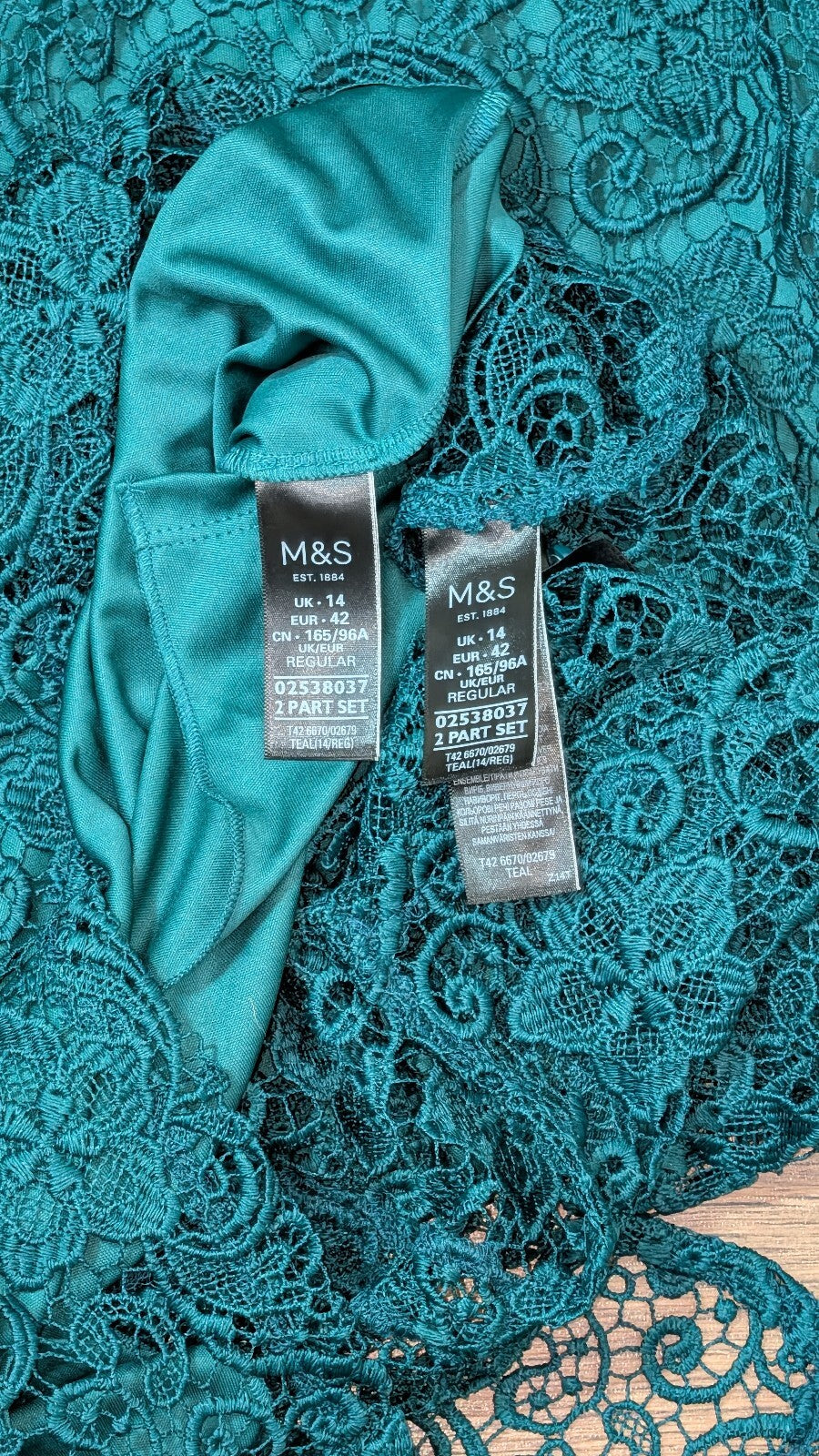 M&S Women's Dress - Green - Size 14