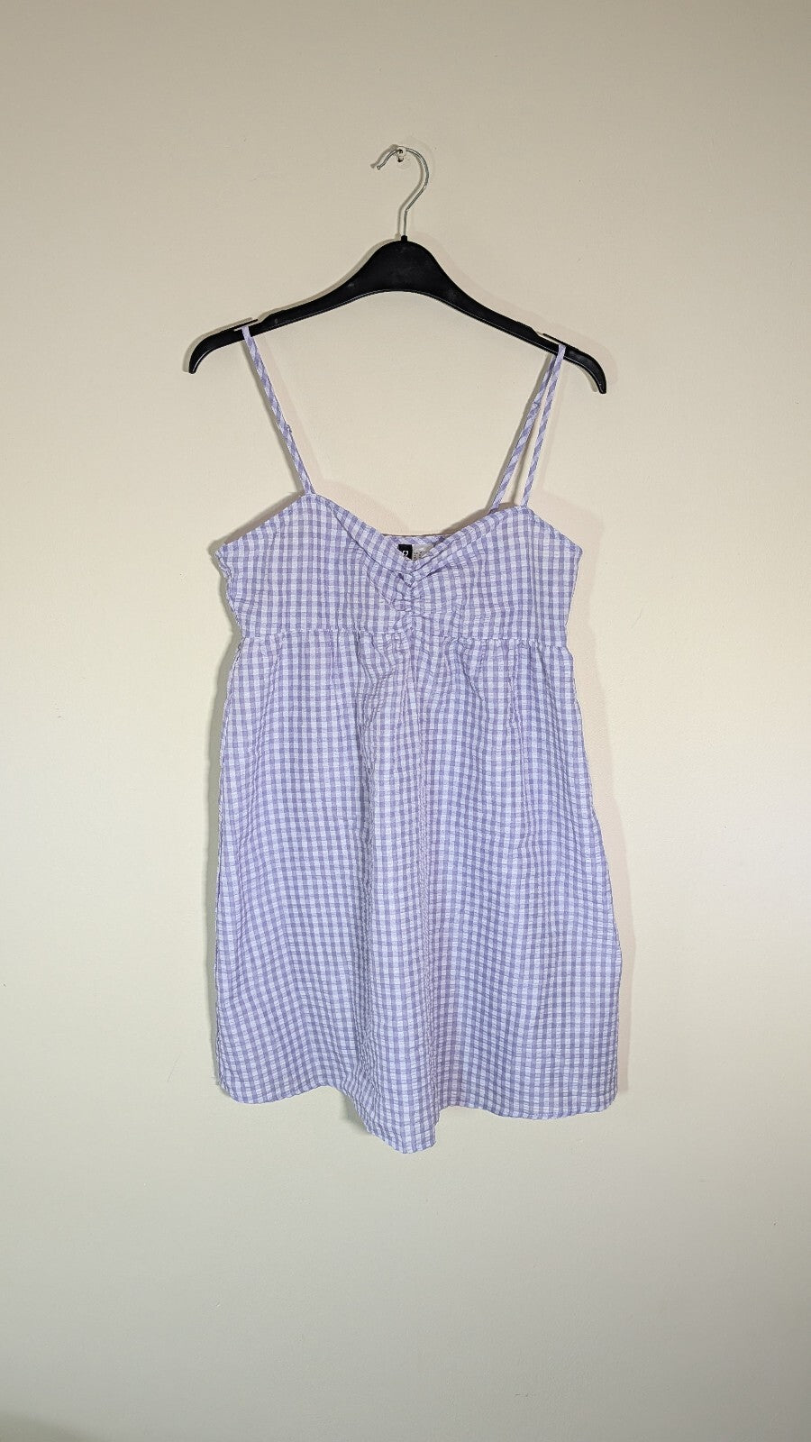 H&M Women's Check Dress - Purple - Size 10
