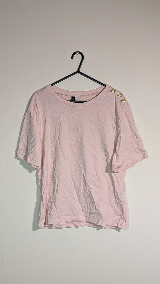 H&M Women's T Shirt - Pink - Size Small