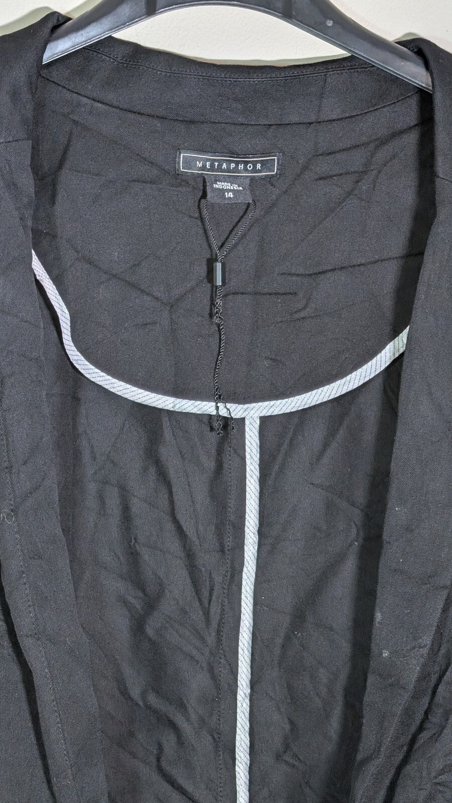 Metaphor Women's Blazer Jacket - Black - Size 14
