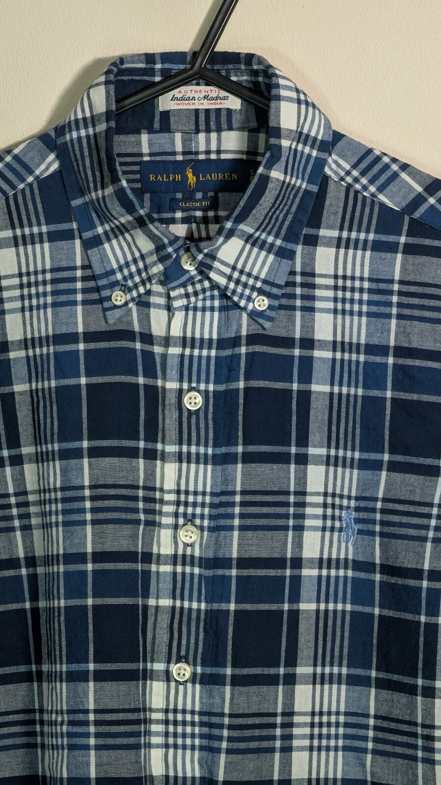 Ralph Lauren Men's Classic Fit Check Shirt - Blue - Size Small