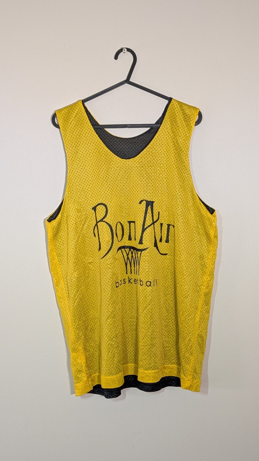 A4 Men's Bon Air Basketball Vest - Yellow - Size Small