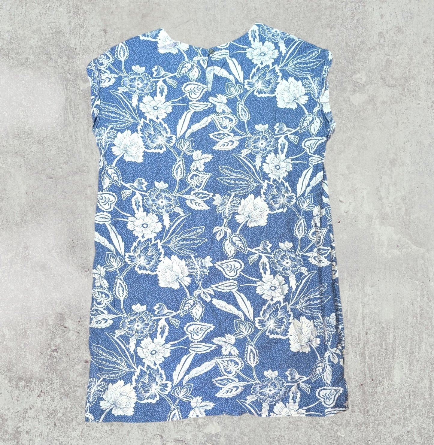 Peacocks Women's Floral Dress - Blue - Size 14