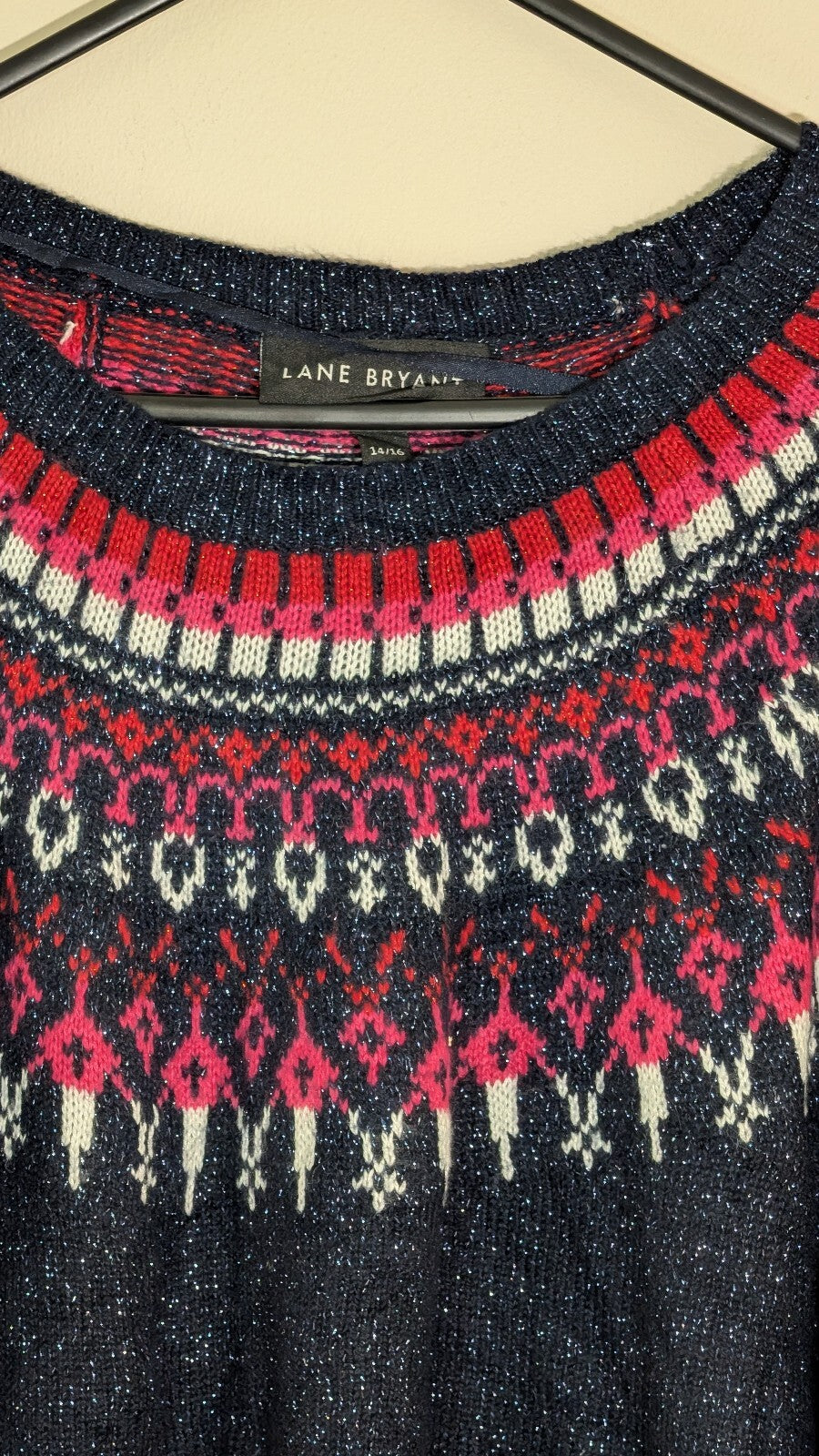 Lane Bryant Women's Sweatshirt Jumper - Navy - Size 14