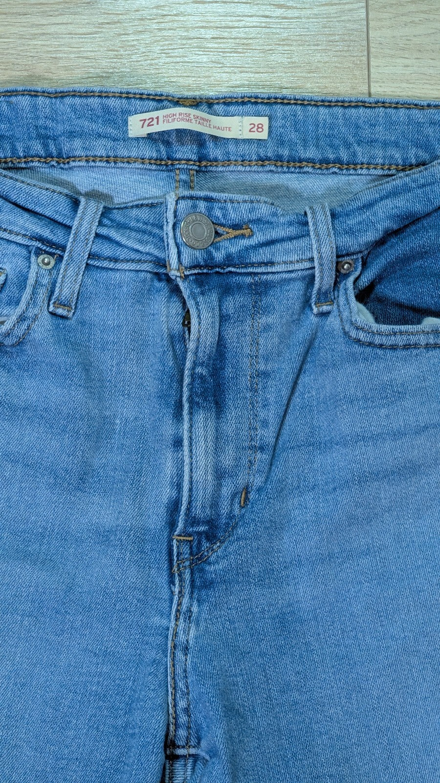 Levi's Women's 721 High Rise Skinny Jeans - Blue - Size 28W 30L