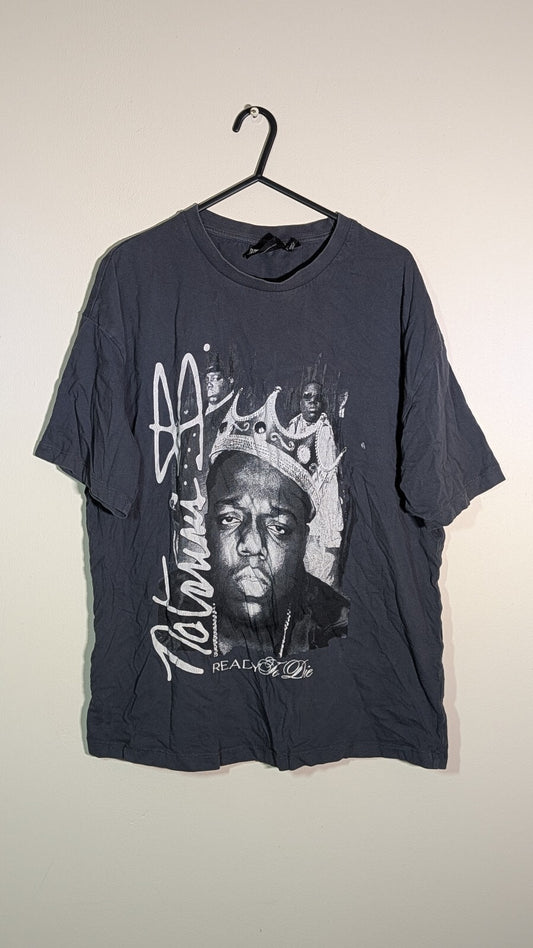 Primark Women's Notorious B.I.G T Shirt - Grey - Size Small