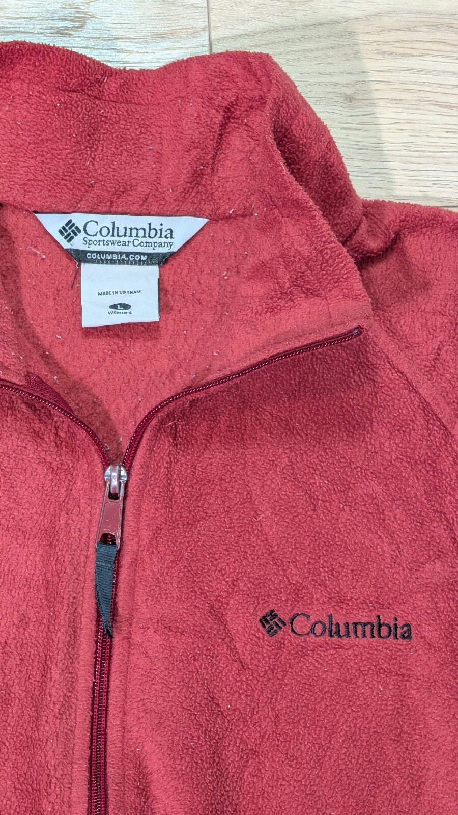 Columbia Women's Fleece Jacket - Red - Size Large