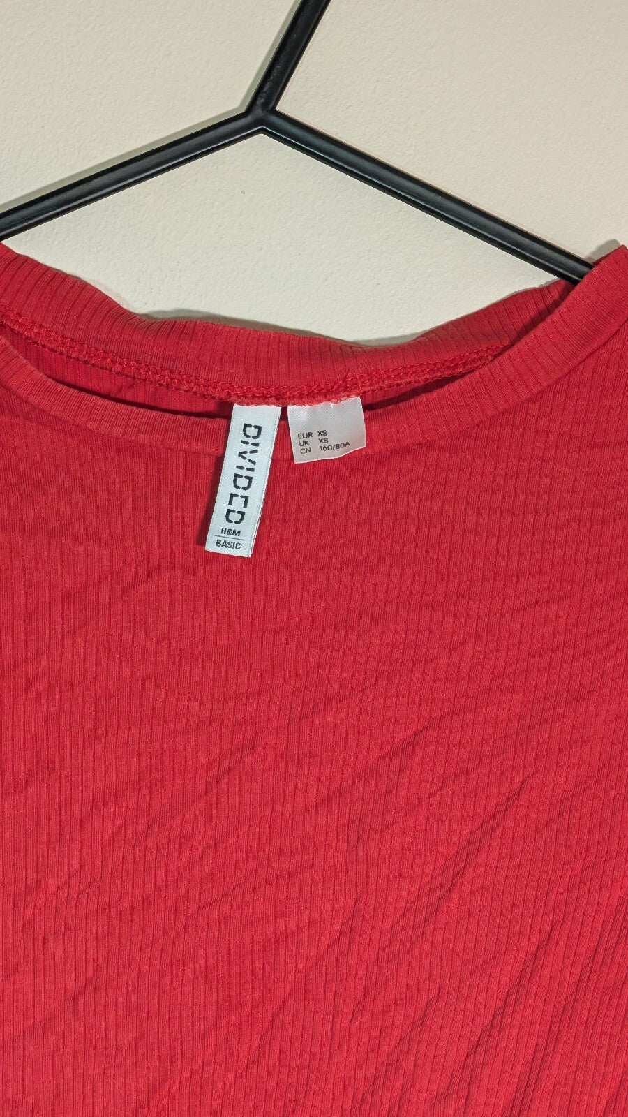H&M Women's T Shirt - Red - Size XS