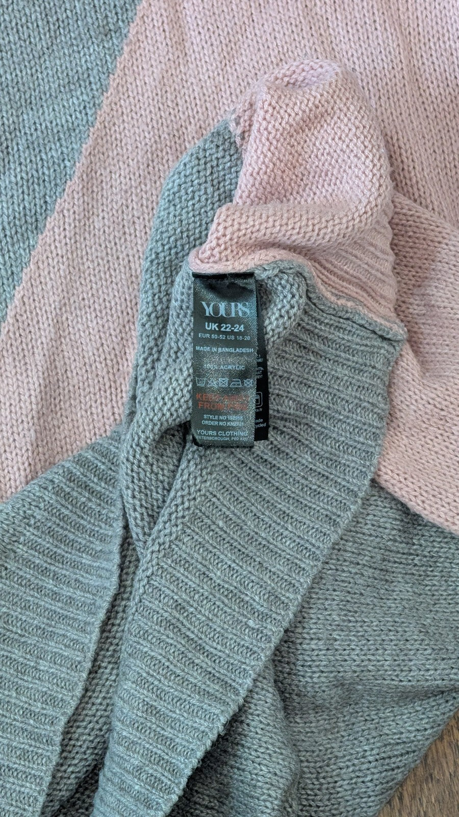 Yours Women's Sweatshirt Jumper - Grey - Size 22