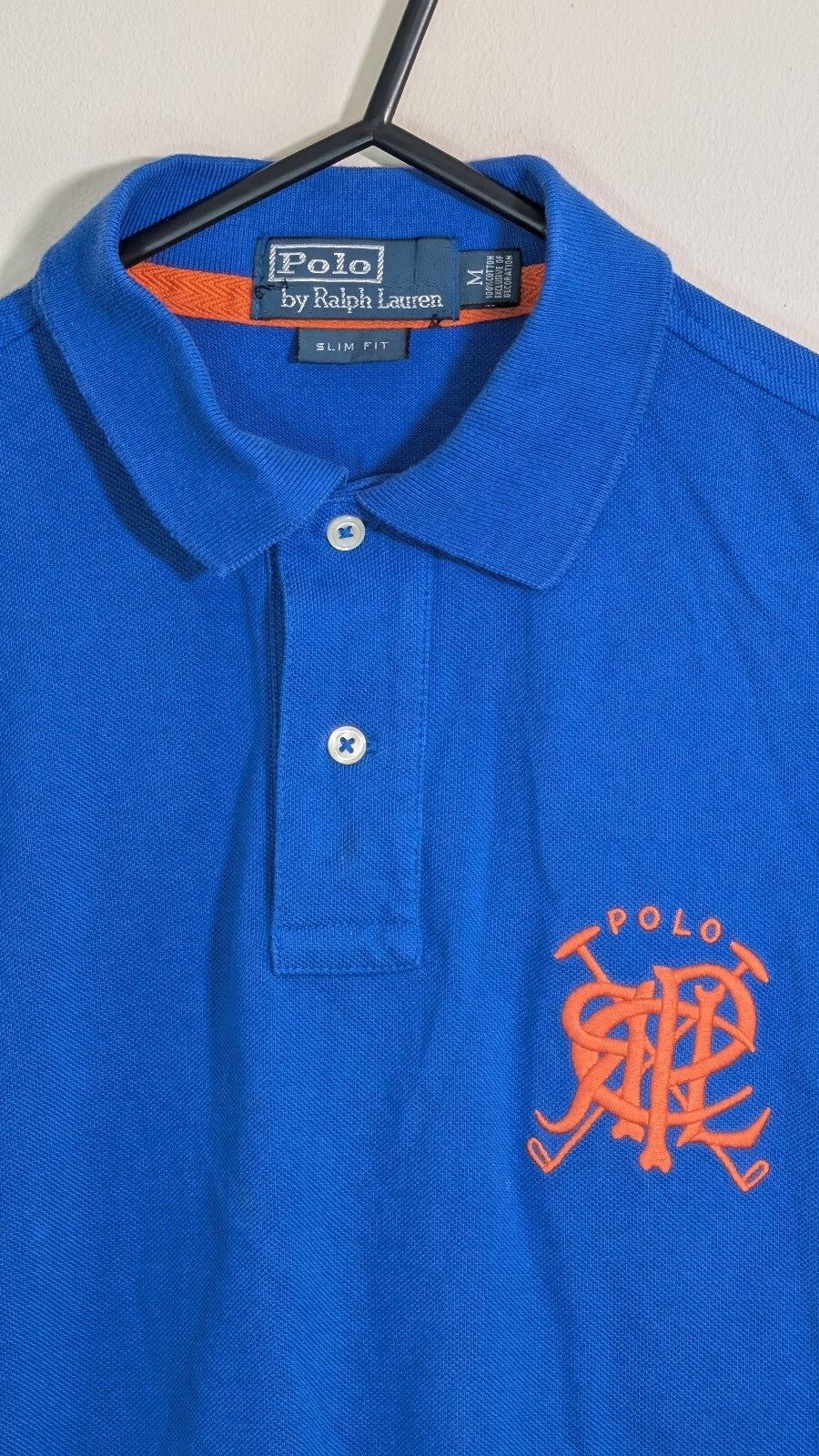 Ralph Lauren Men's Slim Fit Polo T Shirt - Blue - Size Medium