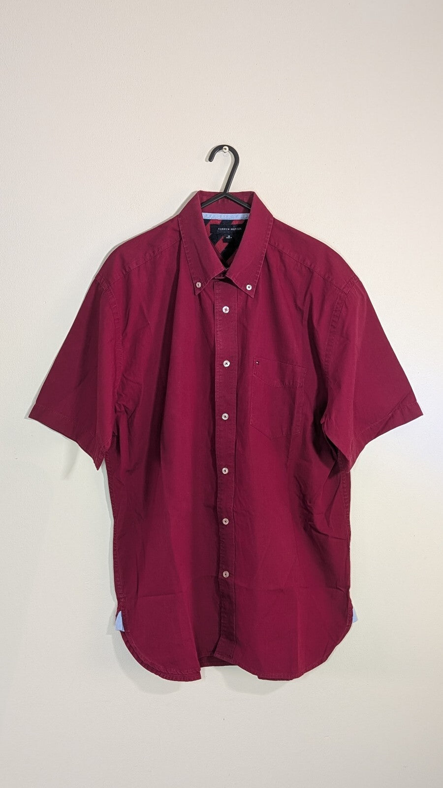 Tommy Hilfiger Men's Shirt - Red - Size Medium