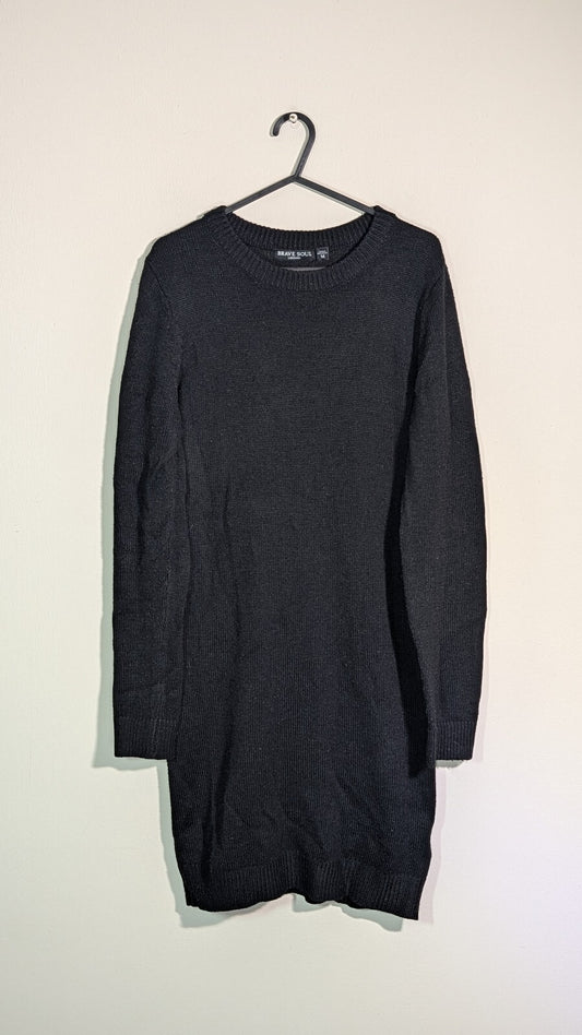 Brave Soul Women's Jumper Dress - Black - Size Medium