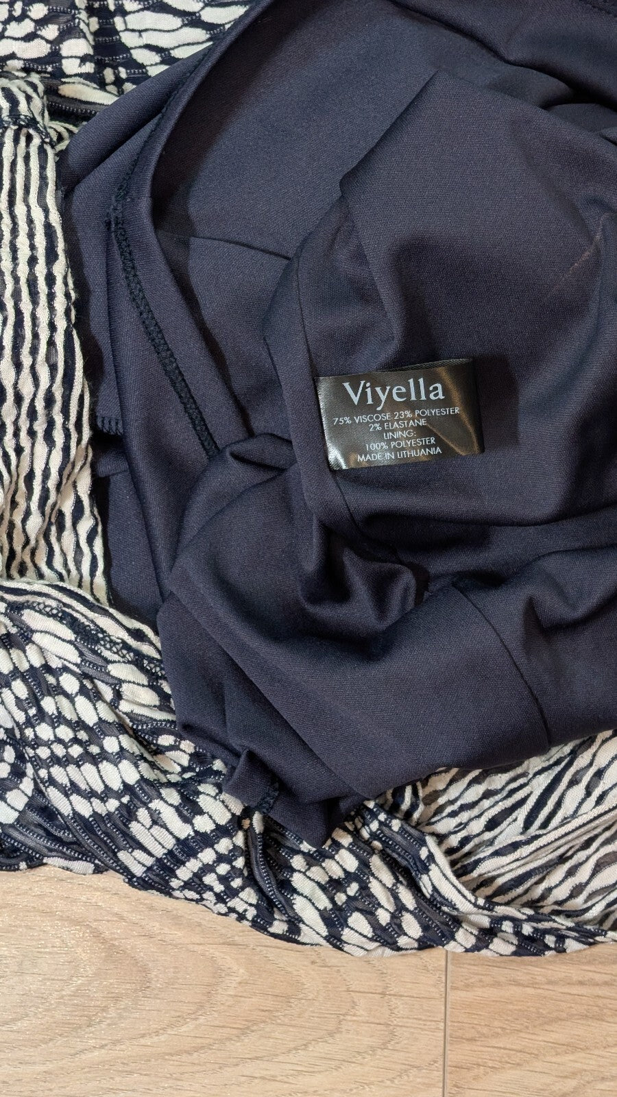Viyella Women's Floral Dress - Navy - Size 12