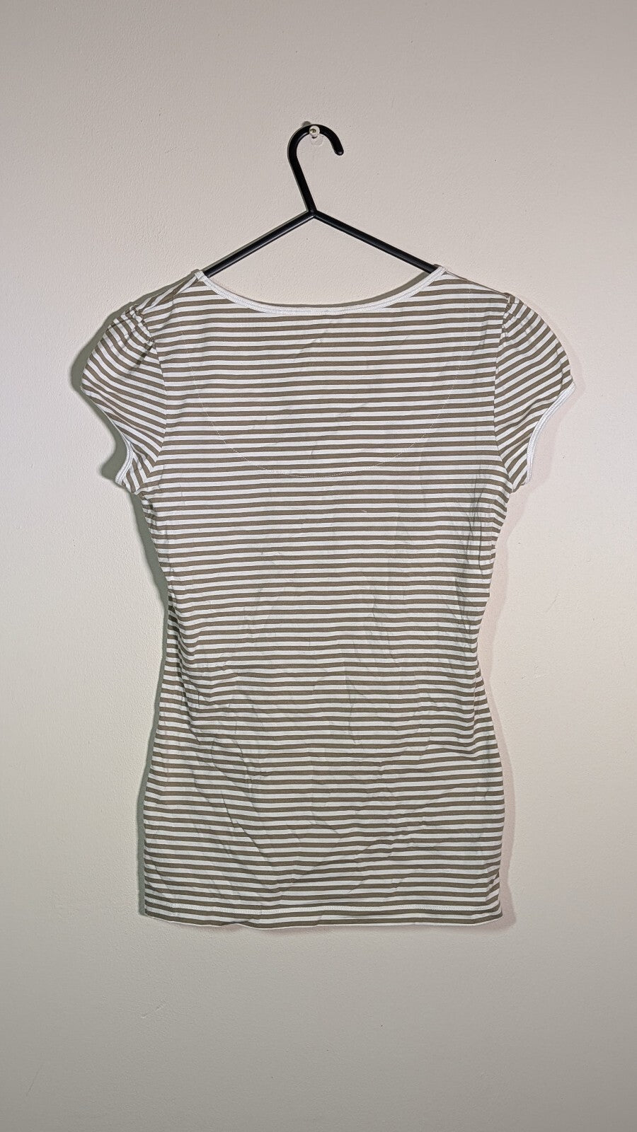 Next Women's Striped T Shirt - Brown - Size 10