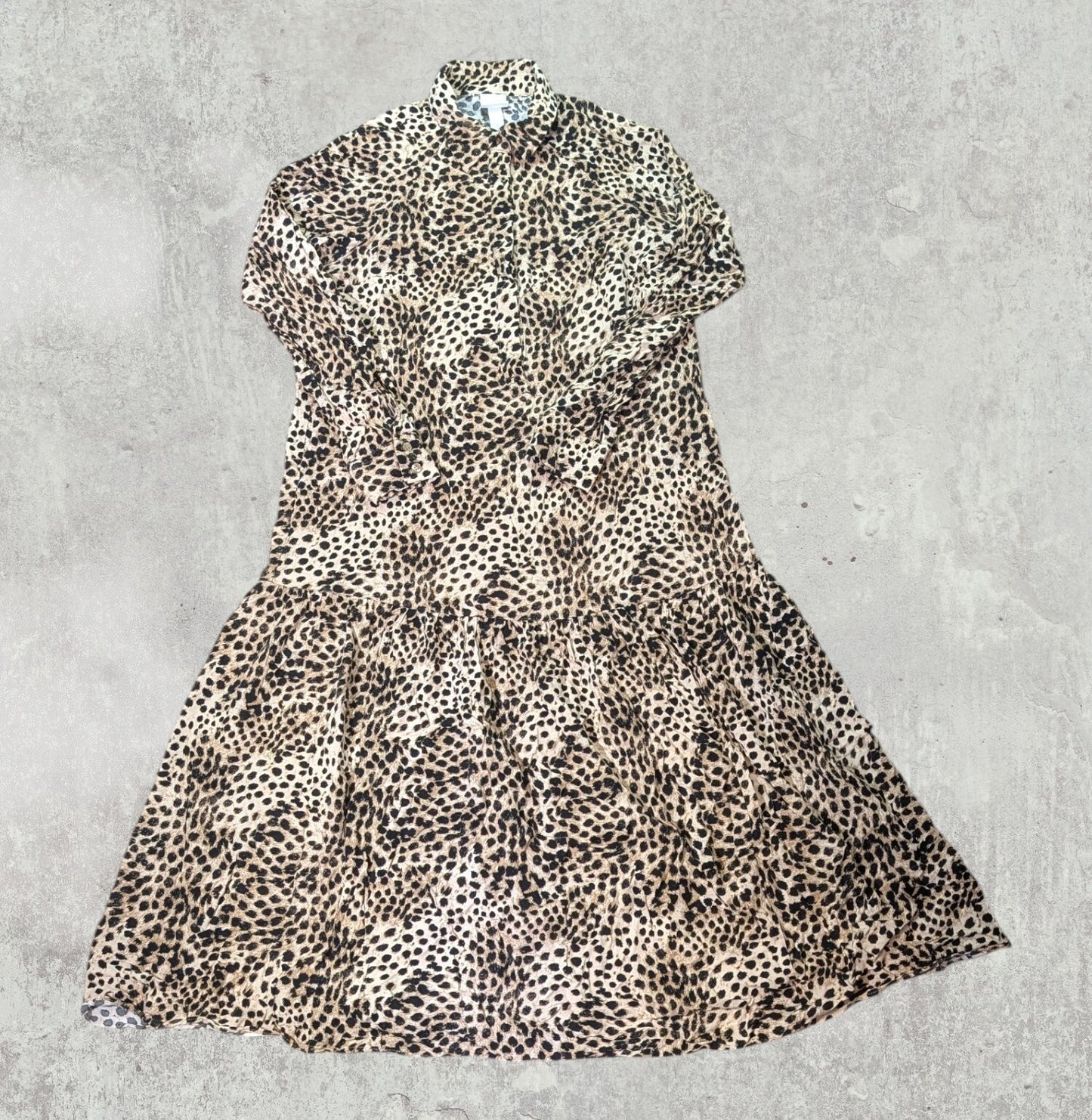 H&M Women's Leopard Print Dress - Black - Size XS