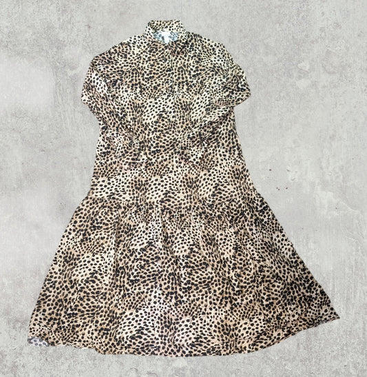 H&M Women's Leopard Print Dress - Black - Size XS