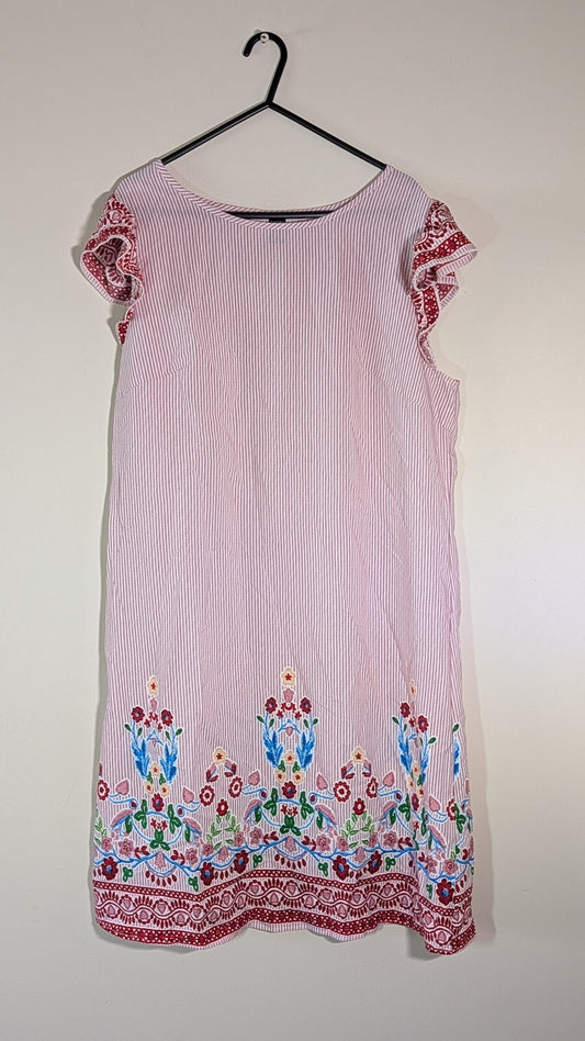 Emery Rose Women's Striped Dress - Red - Size XL
