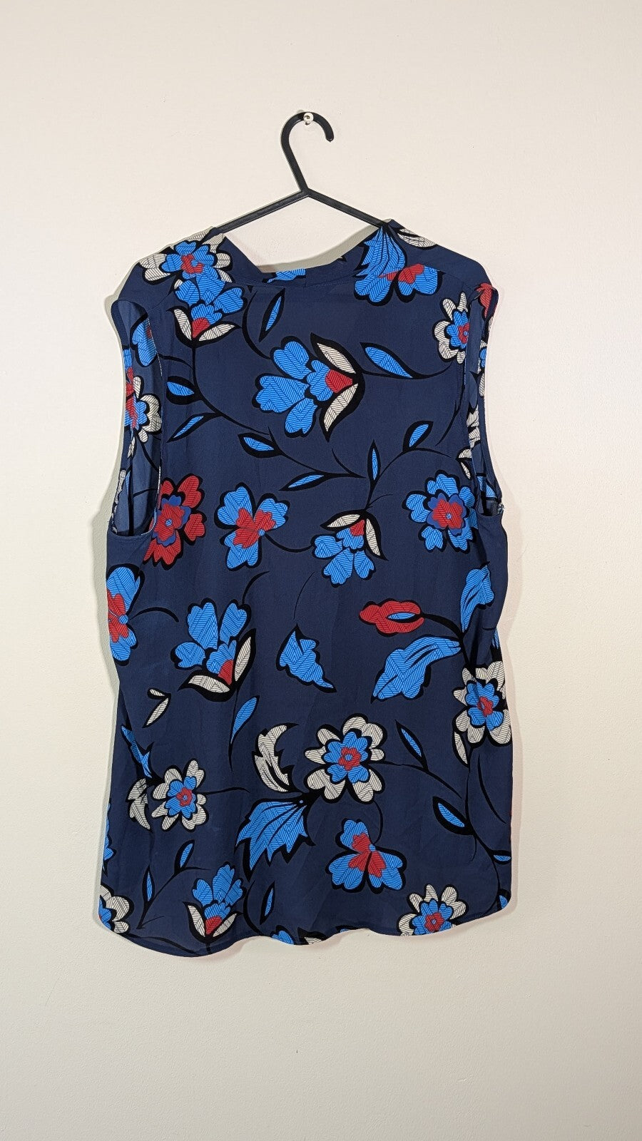 Next Women's Floral Vest Shirt - Navy - Size 18