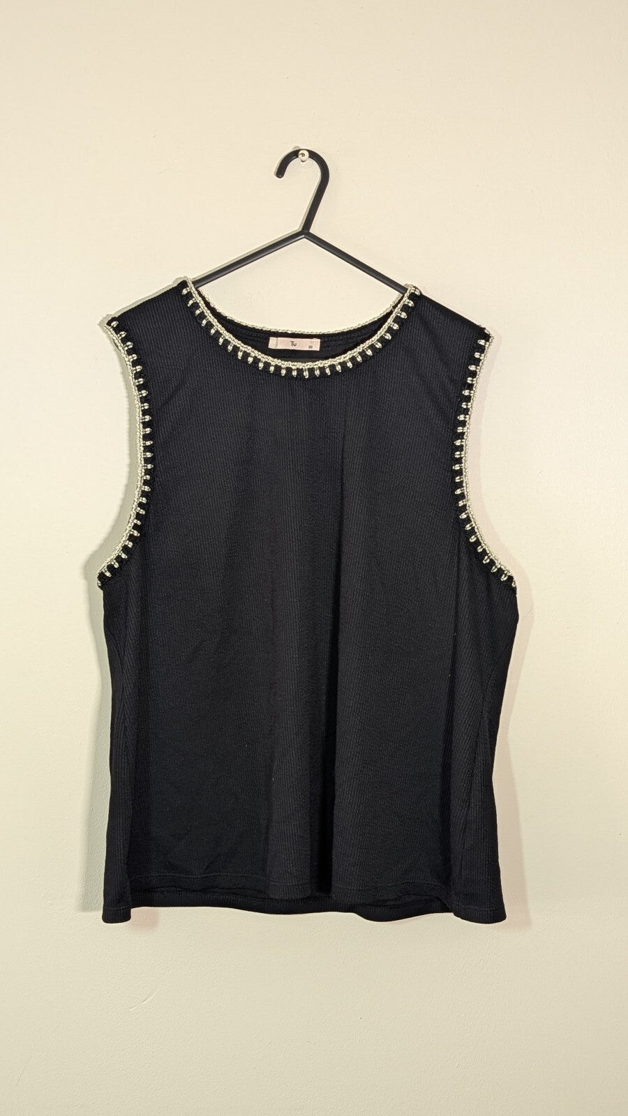 Tu Women's Vest T Shirt - Black - Size 20