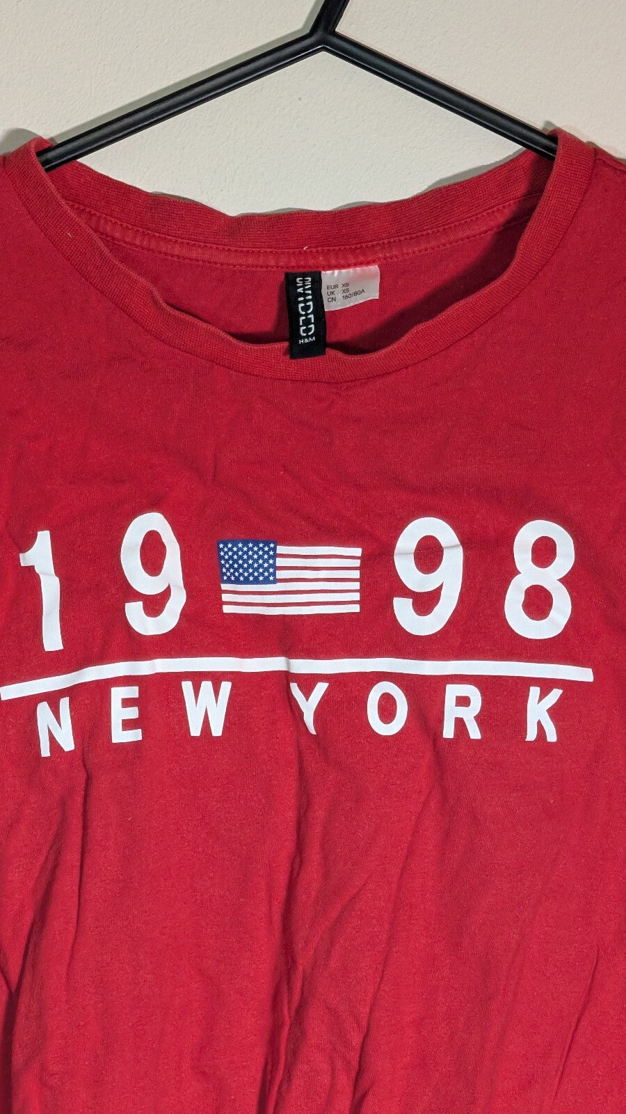 H&M Women's T Shirt - Red - Size XS
