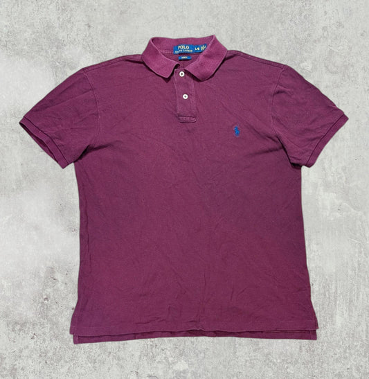 Ralph Lauren Men's Slim Fit Polo T Shirt - Burgundy - Size Large
