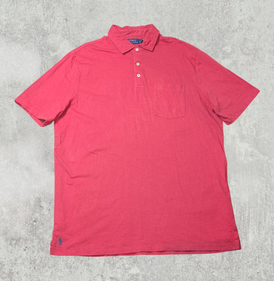 Ralph Lauren Men's Classic Fit Polo T Shirt - Red - Size Large
