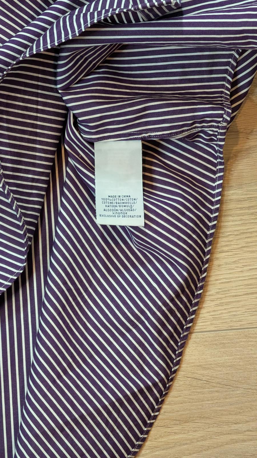 Ralph Lauren Men's Custom Fit Striped Shirt - Purple - Size XL