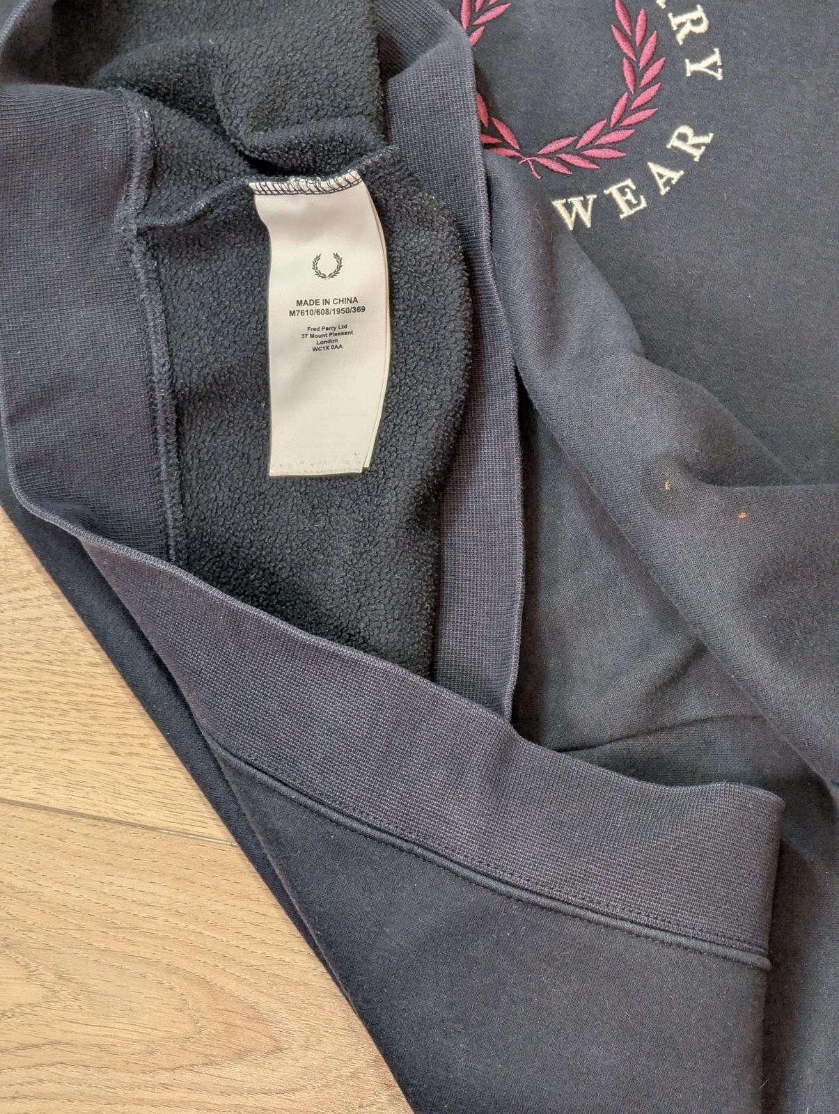 Fred Perry Men's Sweatshirt Jumper - Navy - Size Medium