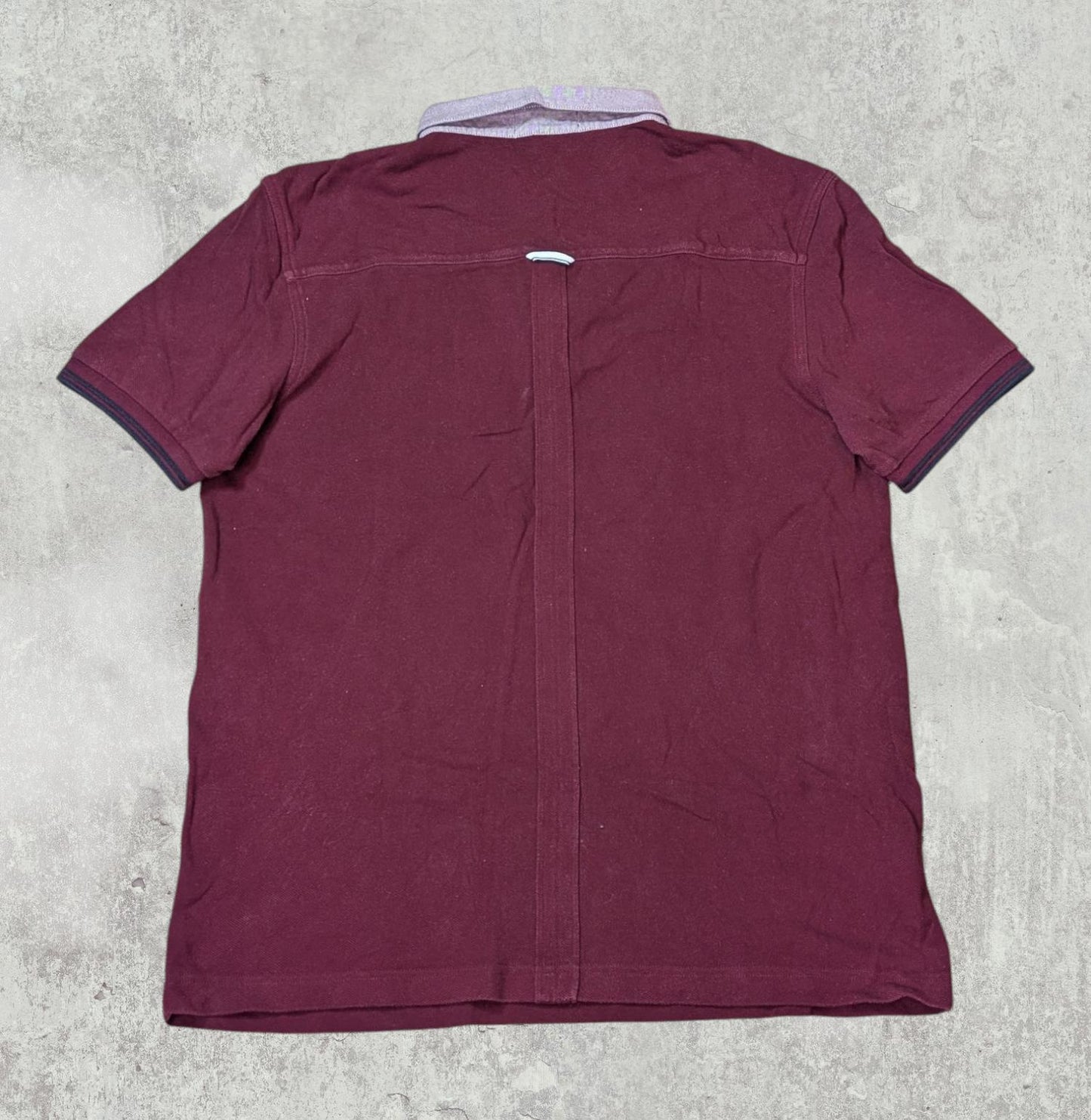Fred Perry Men's Polo T Shirt - Burgundy - Size Large