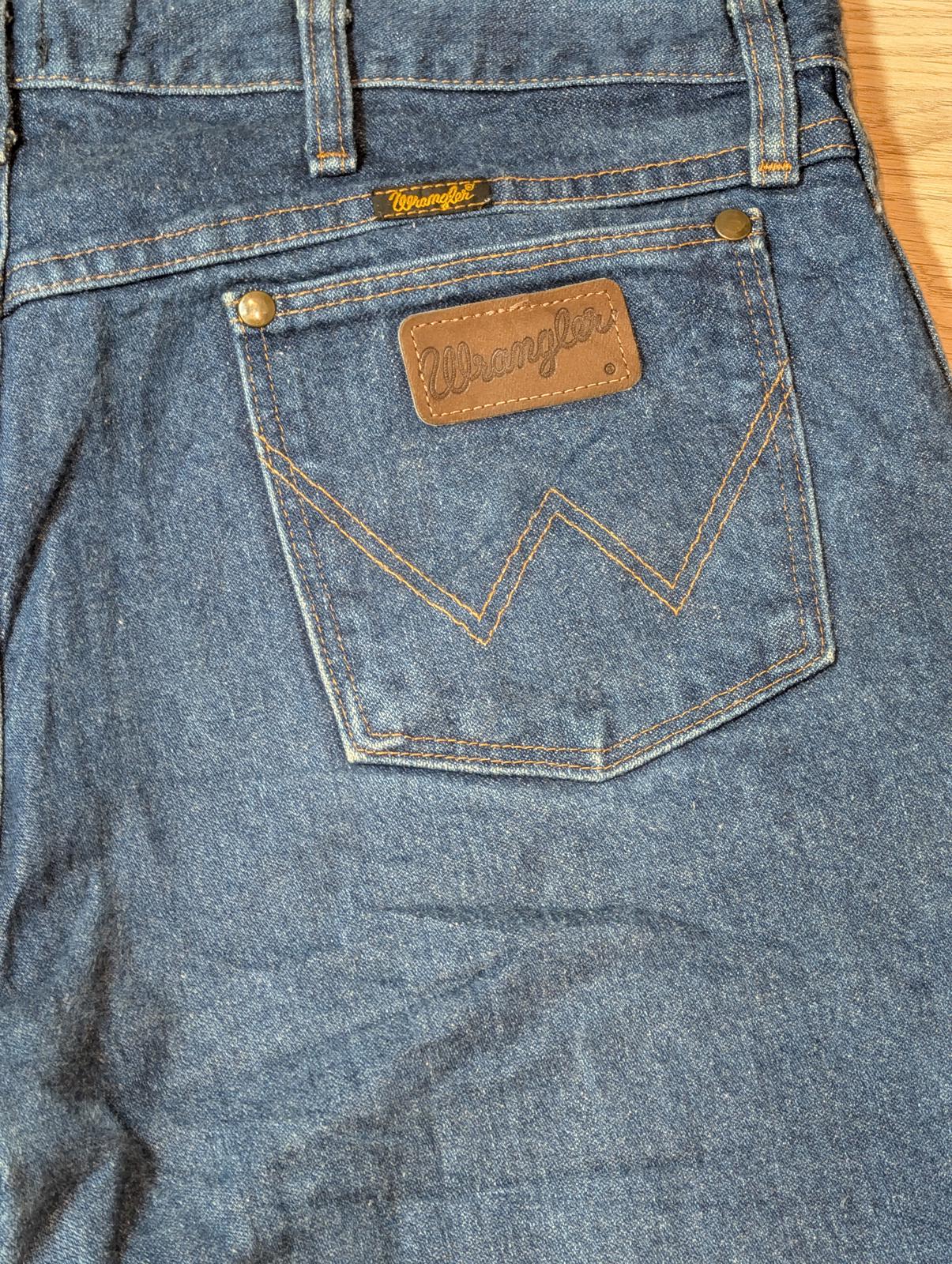 Wrangler Men's Straight Jeans - Blue - Size 36W 30L