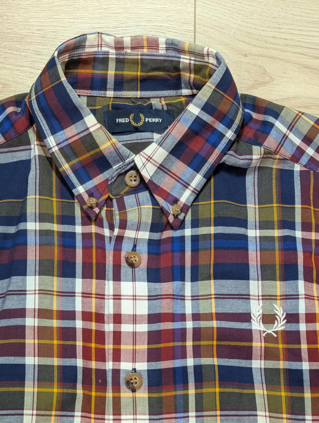 Fred Perry Men's Check Shirt - Blue - Size Small