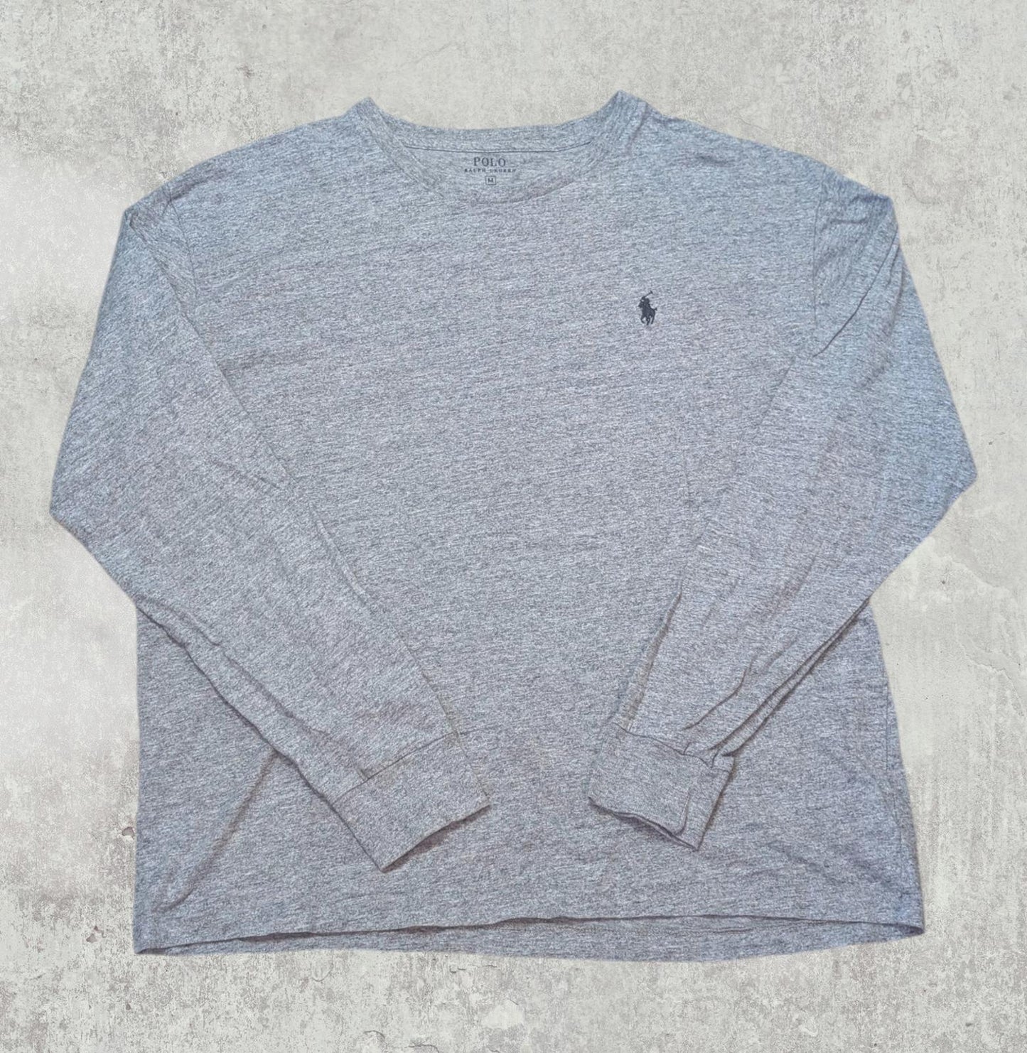 Ralph Lauren Men's Long Sleeved T Shirt - Grey - Size Medium