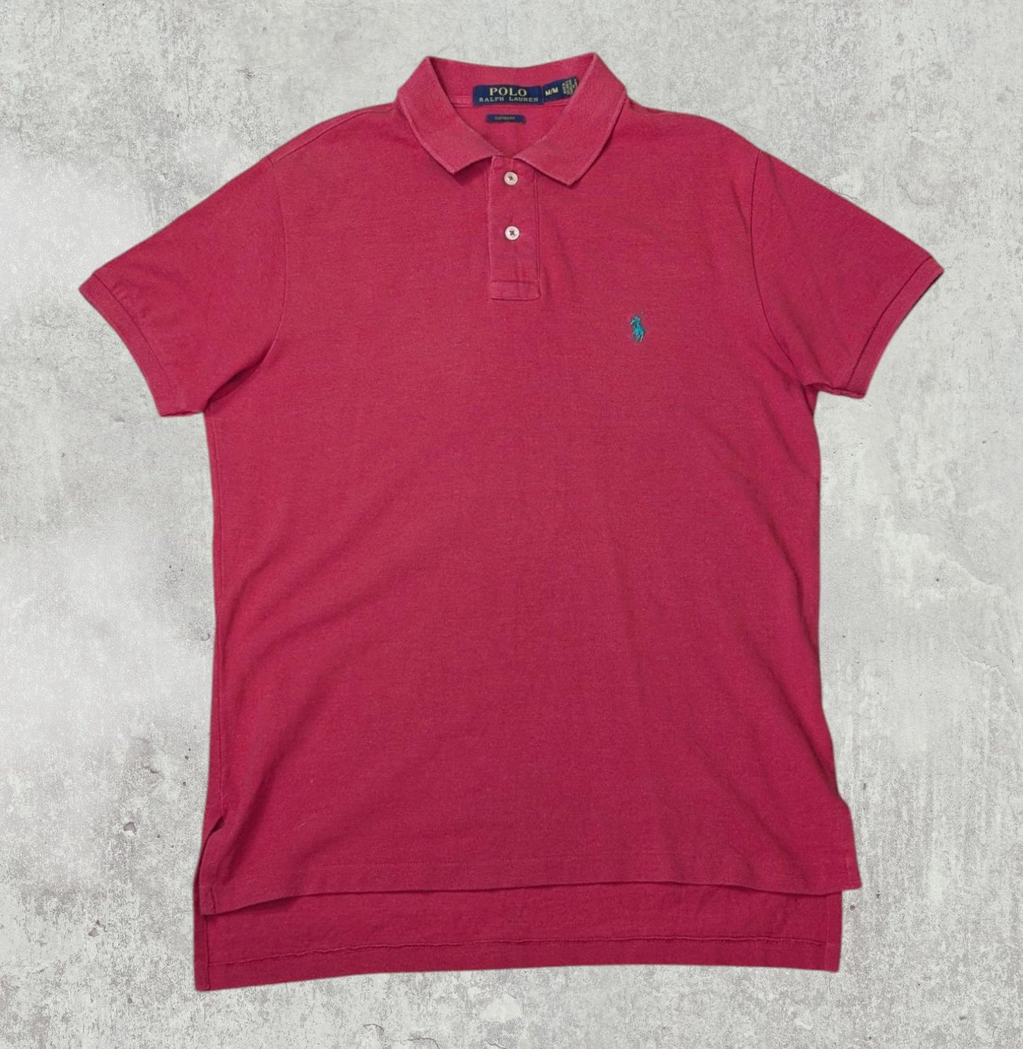Ralph Lauren Men's Custom Fit Polo T Shirt - Red - Size Medium