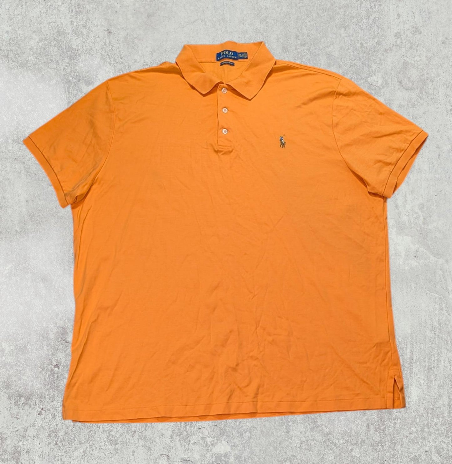 Ralph Lauren Men's Custom Slim Fit Polo T Shirt - Orange - Size XXL