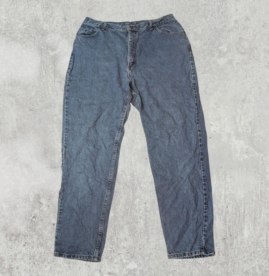 Lee Women's Straight Jeans - Blue - Size 34W 30L